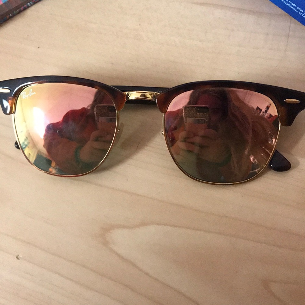 RAY BAN CLUBMASTER FLASH LENSES